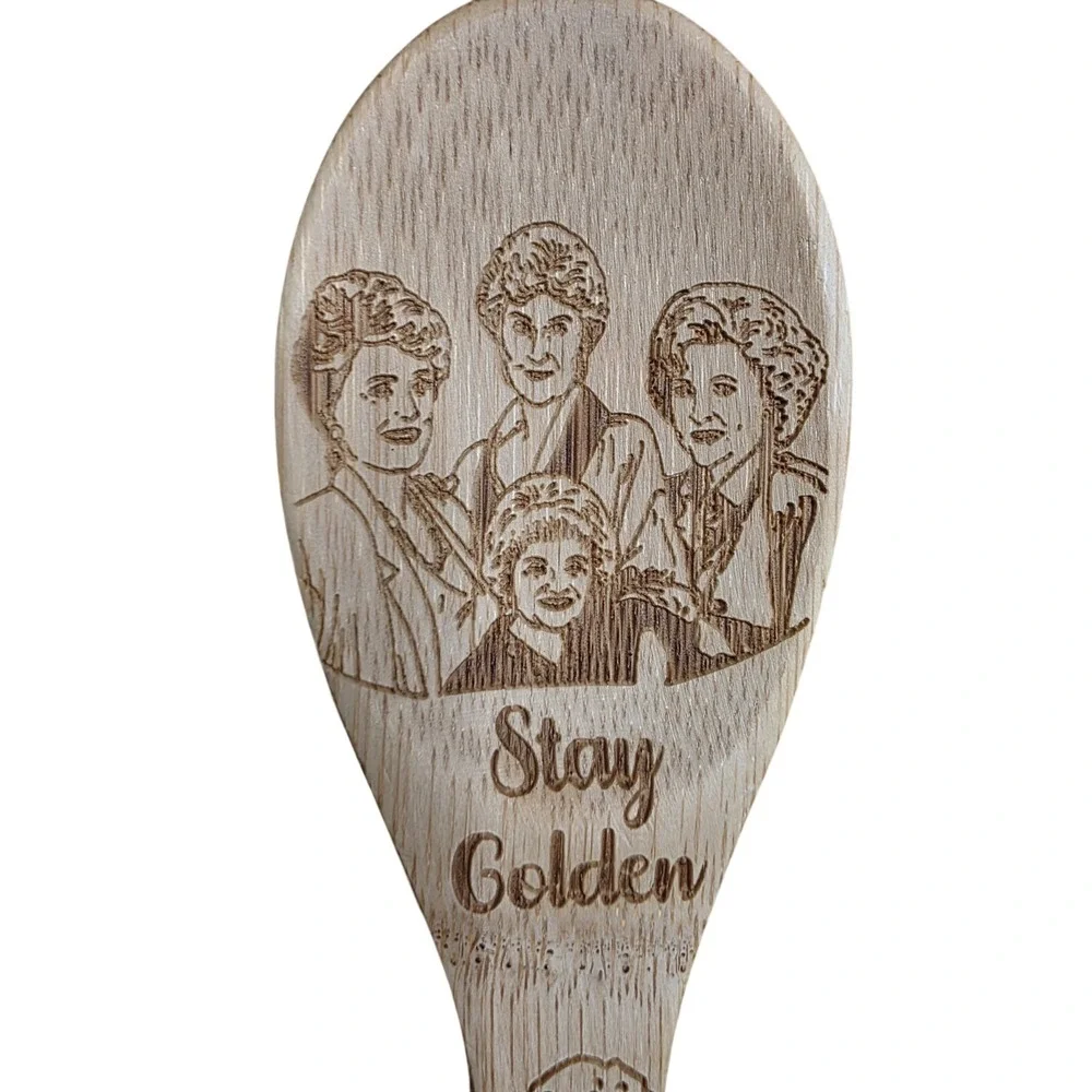 Golden Girls‎ Bamboo Kitchen Cooking Spoon Set 6 Utensils